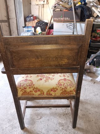 Sillón Frailero madera y tela
