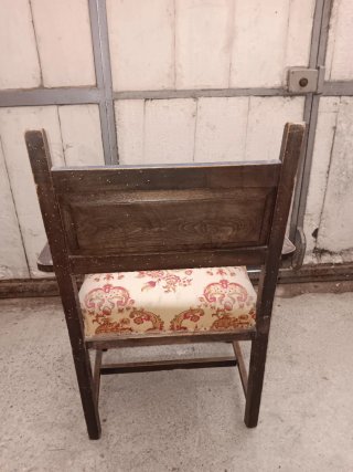 Sillón Frailero madera y tela