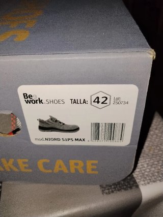 Zapatos de seguridad hombre grises y rojos