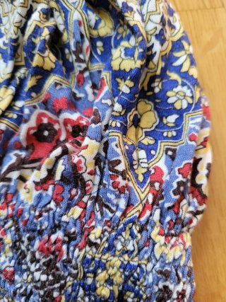 Top Zara Hombros Descubiertos Estampado Multicolor