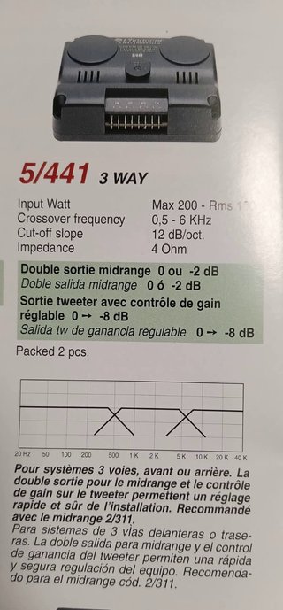 FILTROS PHONOCAR 5/441 PARA ALTAVOCES DE 3 VIAS