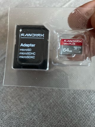 Tarjeta Micro SD SanDisk 64GB + Adaptador