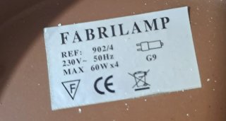 Lámpara colgante 60W