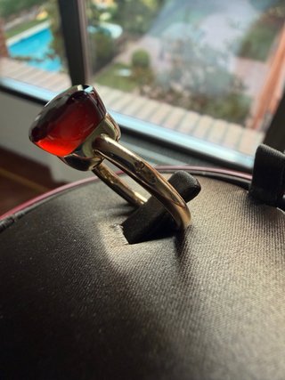 Anillo Pomellato Oro Rosa Piedra Granate