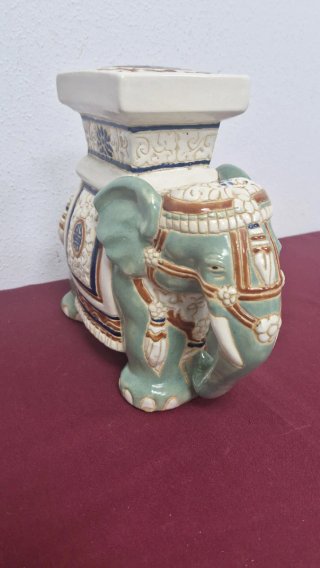 Pedestal elefante ceramica