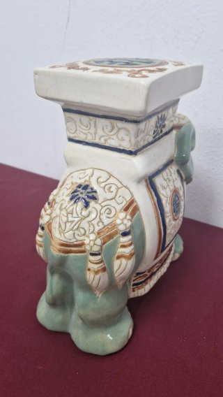 Pedestal elefante ceramica