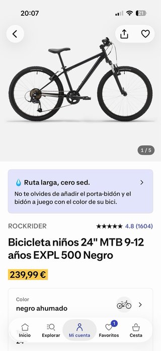 Bicicleta Niños EXPL 500 24 pulgadas