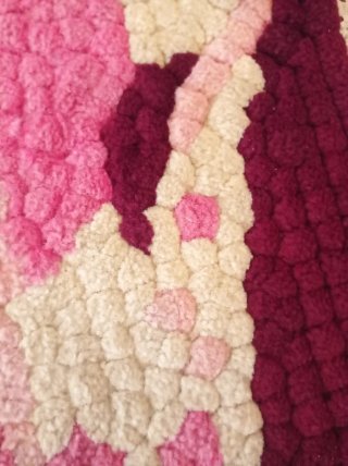 Alfombra Lana Artesana Elefante Rosa Beige