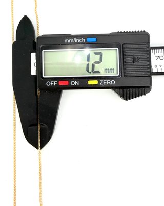 Cadena Ojo de Perdiz de oro de 18k, 1.32 g, 41 cm.