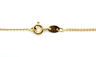 Cadena Ojo de Perdiz de oro de 18k, 1.32 g, 41 cm.