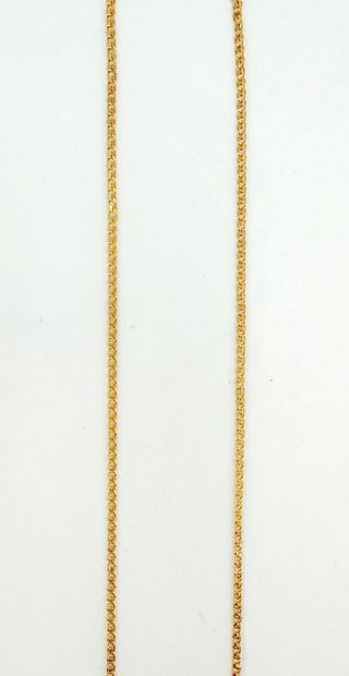 Cadena Ojo de Perdiz de oro de 18k, 1.32 g, 41 cm.
