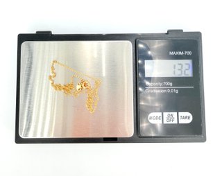 Cadena Ojo de Perdiz de oro de 18k, 1.32 g, 41 cm.