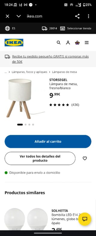 Lámpara Ikea STORSEGEL