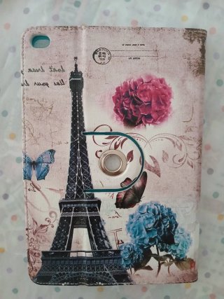 Funda Kindle Torre Eiffel y Flores
