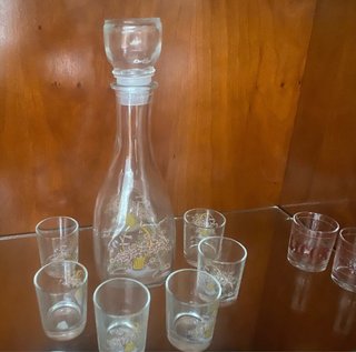 Juego Licorera y 6 Vasos Chupito