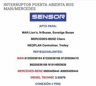 Pulsador puerta autobús rojo