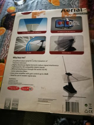 Antenna TV Interno Amplificata One For All