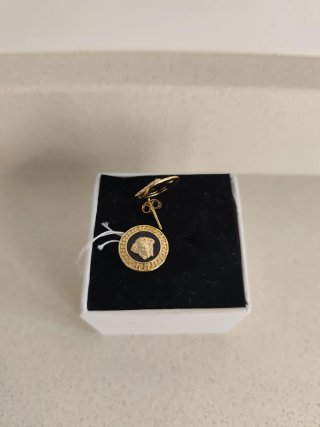 Orecchini Versace Uomo in Argento Placcato Oro