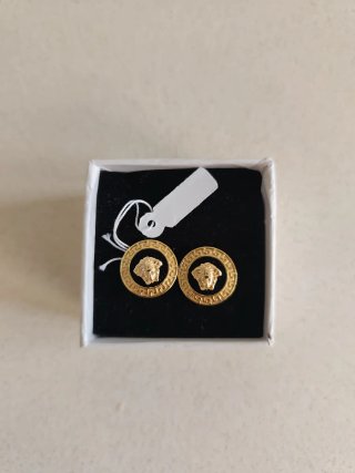 Orecchini Versace Uomo in Argento Placcato Oro
