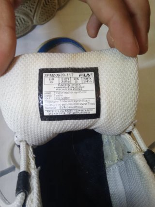 Zapatos Fila Niños Azul Blanco