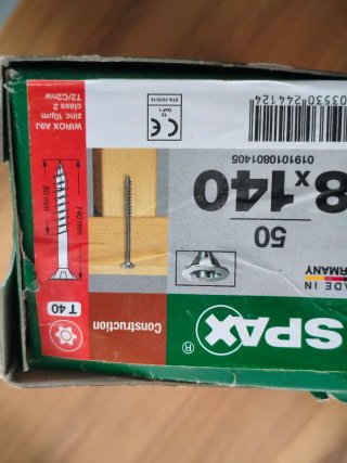 Tornillos SPAX 8x140 mm (25 uds)