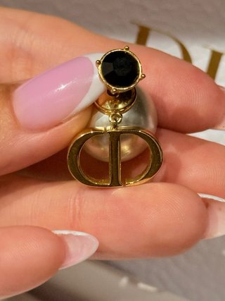 Pendientes Dior Tribales Perla y Negro