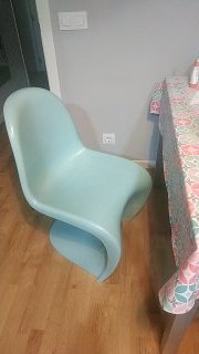 4 Sillas Turquesa Plástico