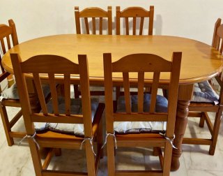 Mesa Provenzal comedor y 6 Sillas