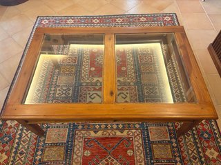 Mesa de centro madera y cristal