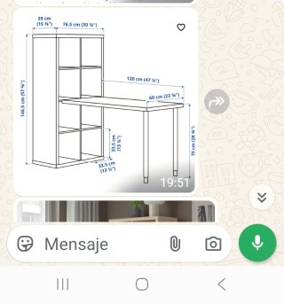 Escritorio madera y metal