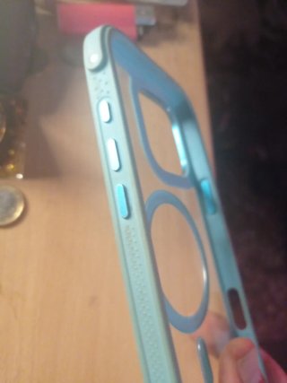 Funda iPhone Transparente MagSafe Azul