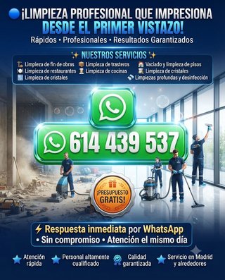 ESPECIALISTAS EN LIMPIEZA INDUSTRIAL Y FIN DE OBRA