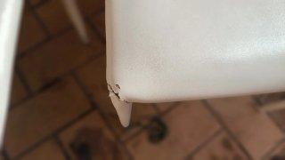 2 Sillas comedor piel blanca