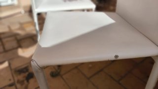 2 Sillas comedor piel blanca