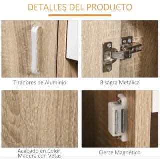 Zapatero madera y blanco