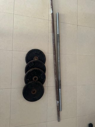 Mancuernas con discos y barras