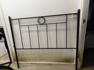 Cabecero de cama metálico negro 135