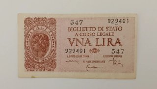1 Lira 1944 luogotenenza Parisi spl