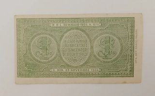 1 Lira 1944 luogotenenza Parisi spl