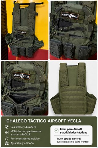 Chaleco Táctico Airsoft Verde