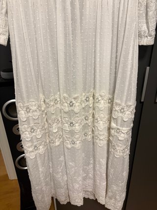 Vestido Kaftán Guts & Love Bordado Blanco