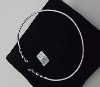 Pulsera rígida plata 925 hoja