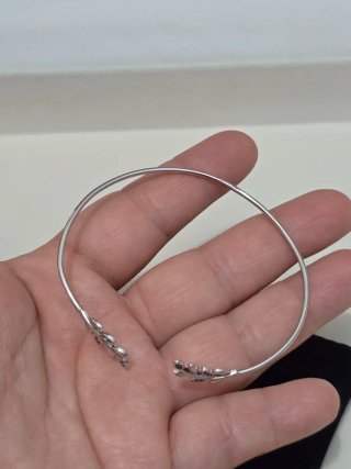 Pulsera rígida plata 925 hoja