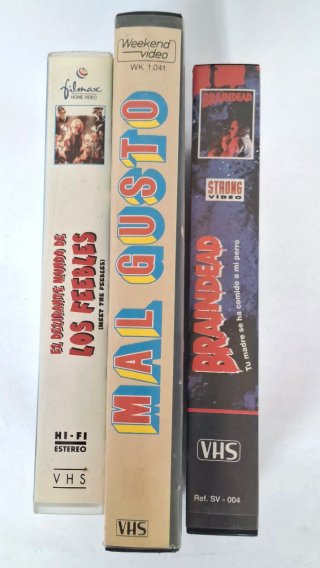 Confezione 3 VHS Trilogia Gore di Peter Jackson