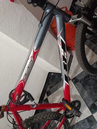 Bicicleta de Montaña Roja y Gris