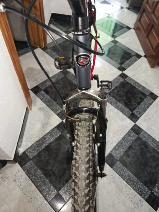 Bicicleta de Montaña Roja y Gris