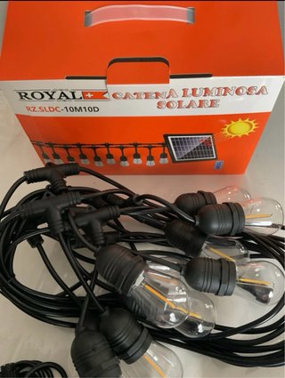 Catena Luminosa Solare ROYAL+ 10M 10 Lampade