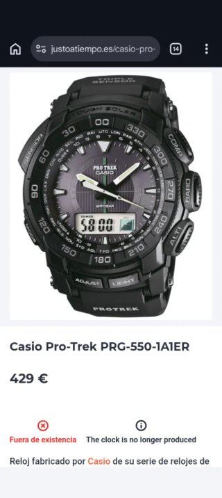 Casio® Protrek Solar PRG-550