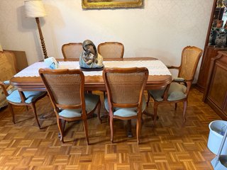 Mesa comedor madera maciza 6 sillas mesa ampliable