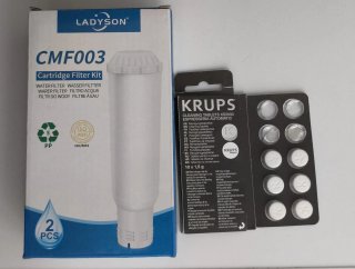 Filtro agua + Pastillas limpieza Krups cafetera